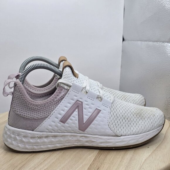 Womens Size 7 - New Balance Fresh Foam Cruz V1 Shoes Running White WCRZRMWS - Picture 3 of 9
